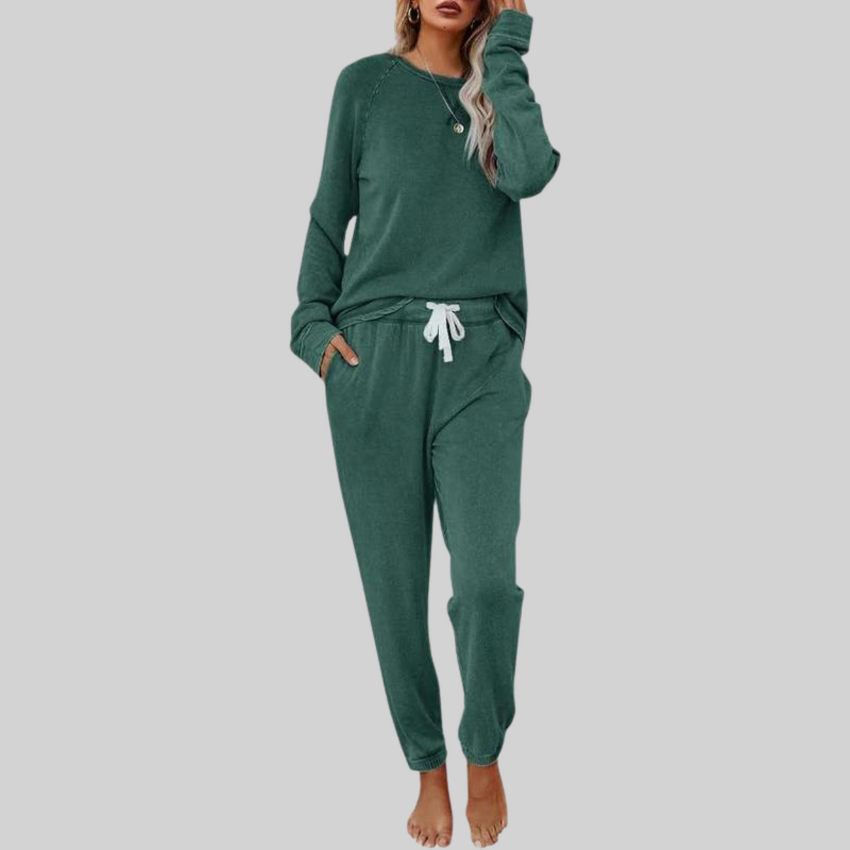 Christine | Casual Long Sleeve and Sweatpants Set