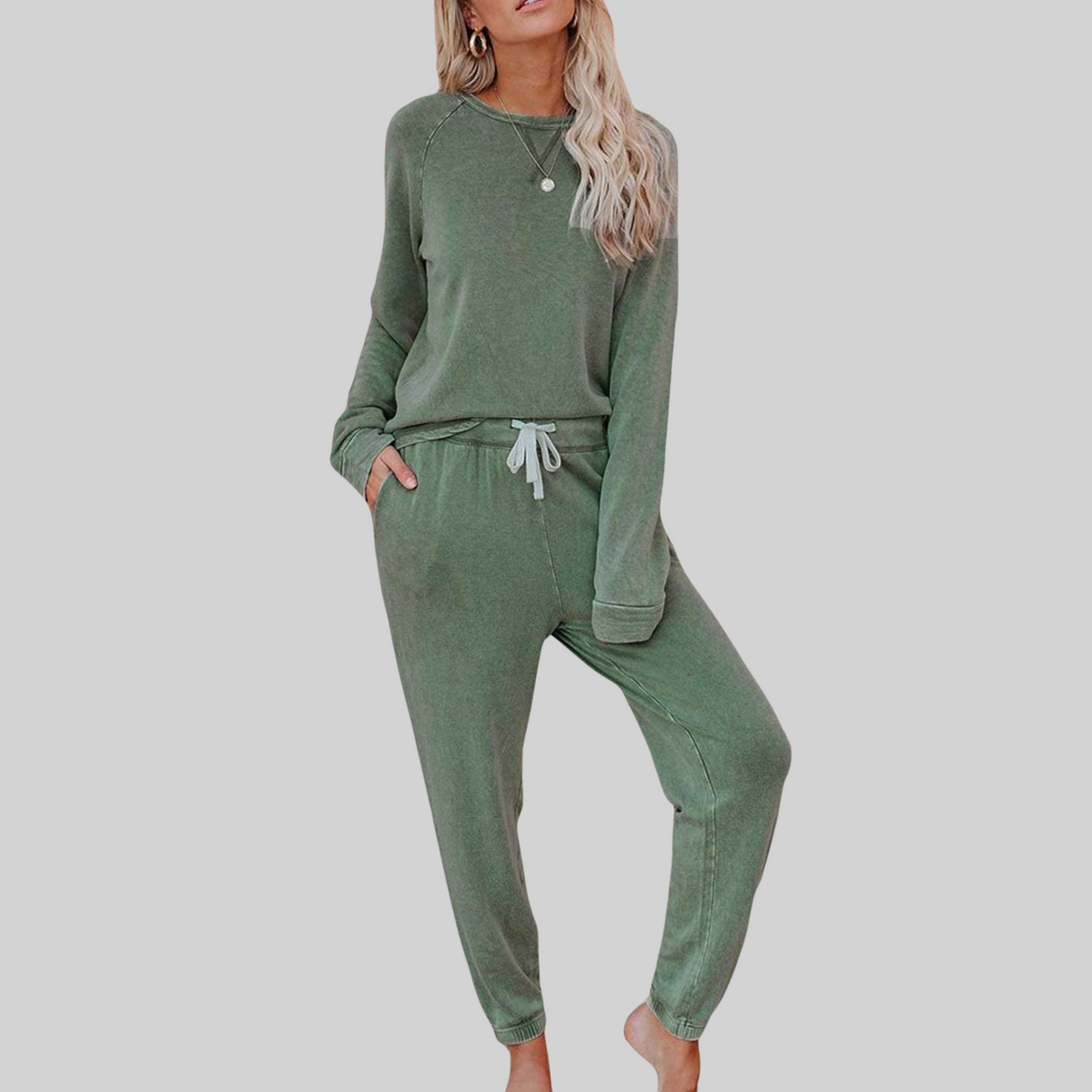 Christine | Casual Long Sleeve and Sweatpants Set