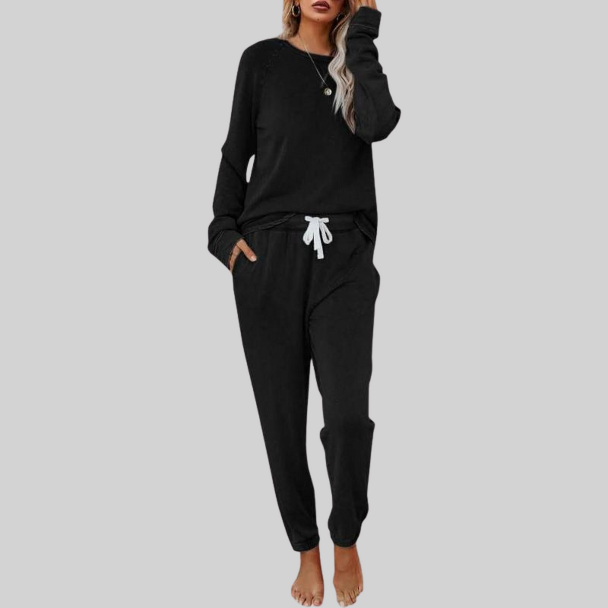 Christine | Casual Long Sleeve and Sweatpants Set
