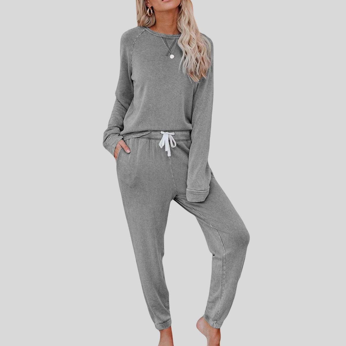 Christine | Casual Long Sleeve and Sweatpants Set
