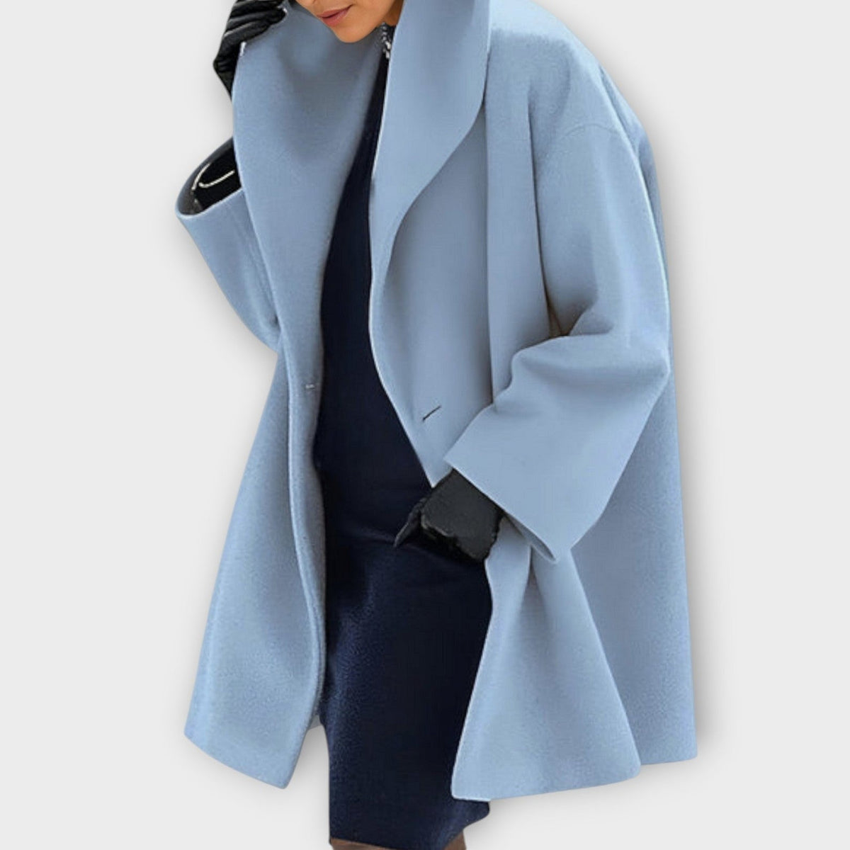 Jane | Women's Oversized Mid-Length Coat with Shawl Collar