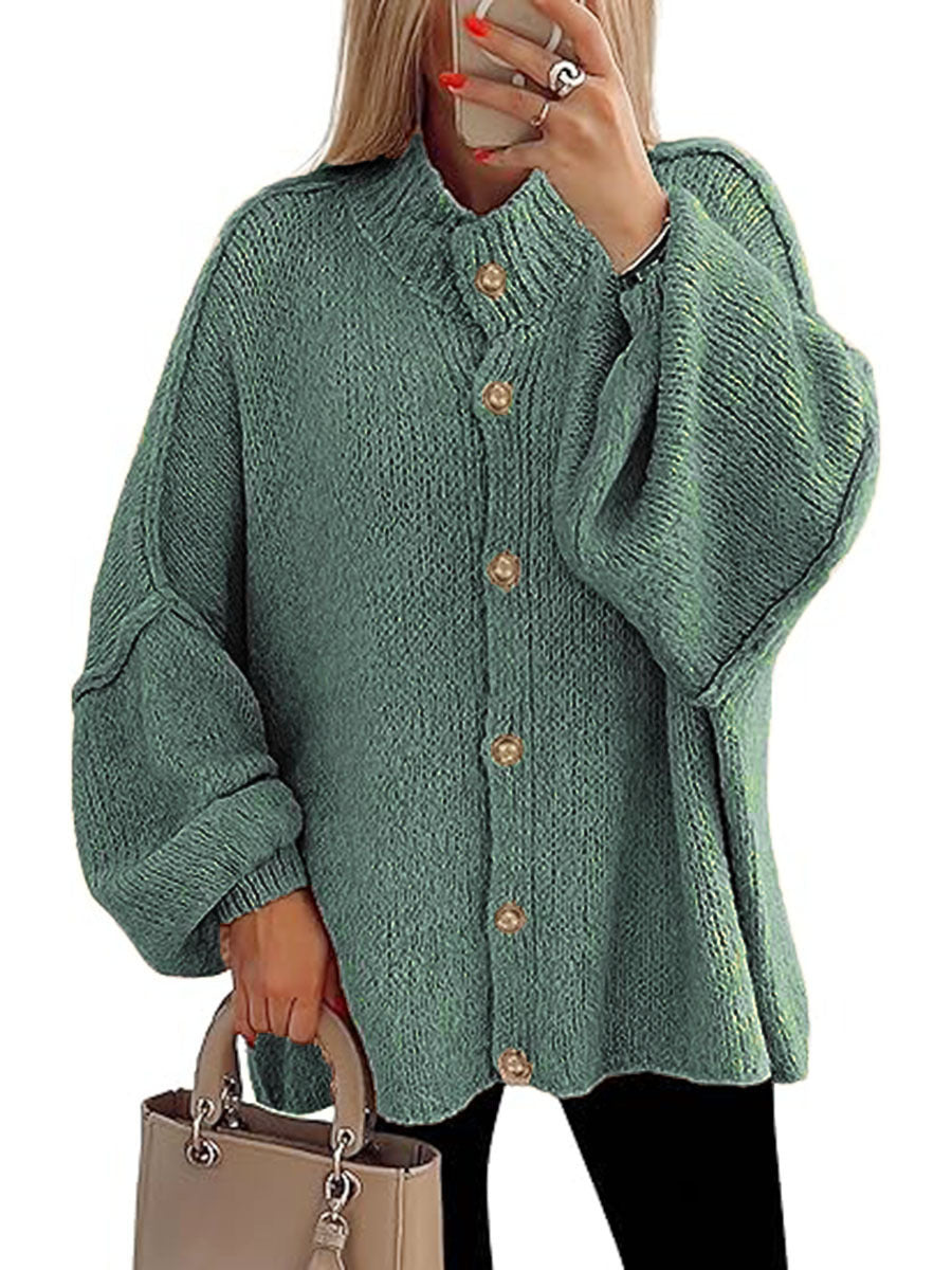Nofia | Cozy Button Down Long Sleeve Chunky Jacket