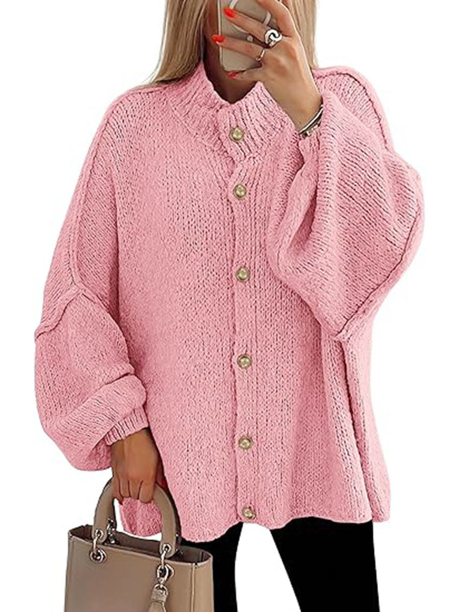 Nofia | Cozy Button Down Long Sleeve Chunky Jacket