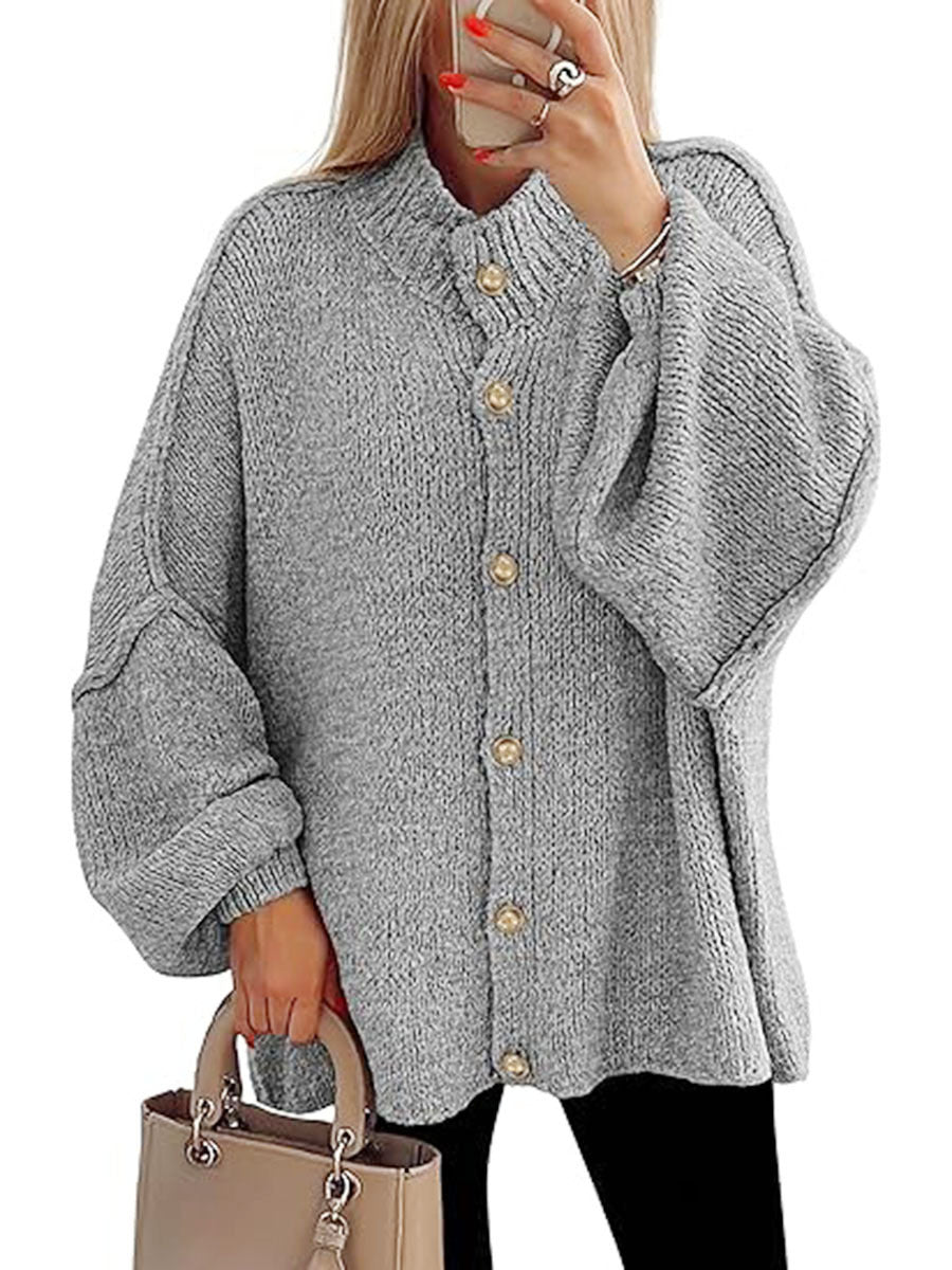 Nofia | Cozy Button Down Long Sleeve Chunky Jacket