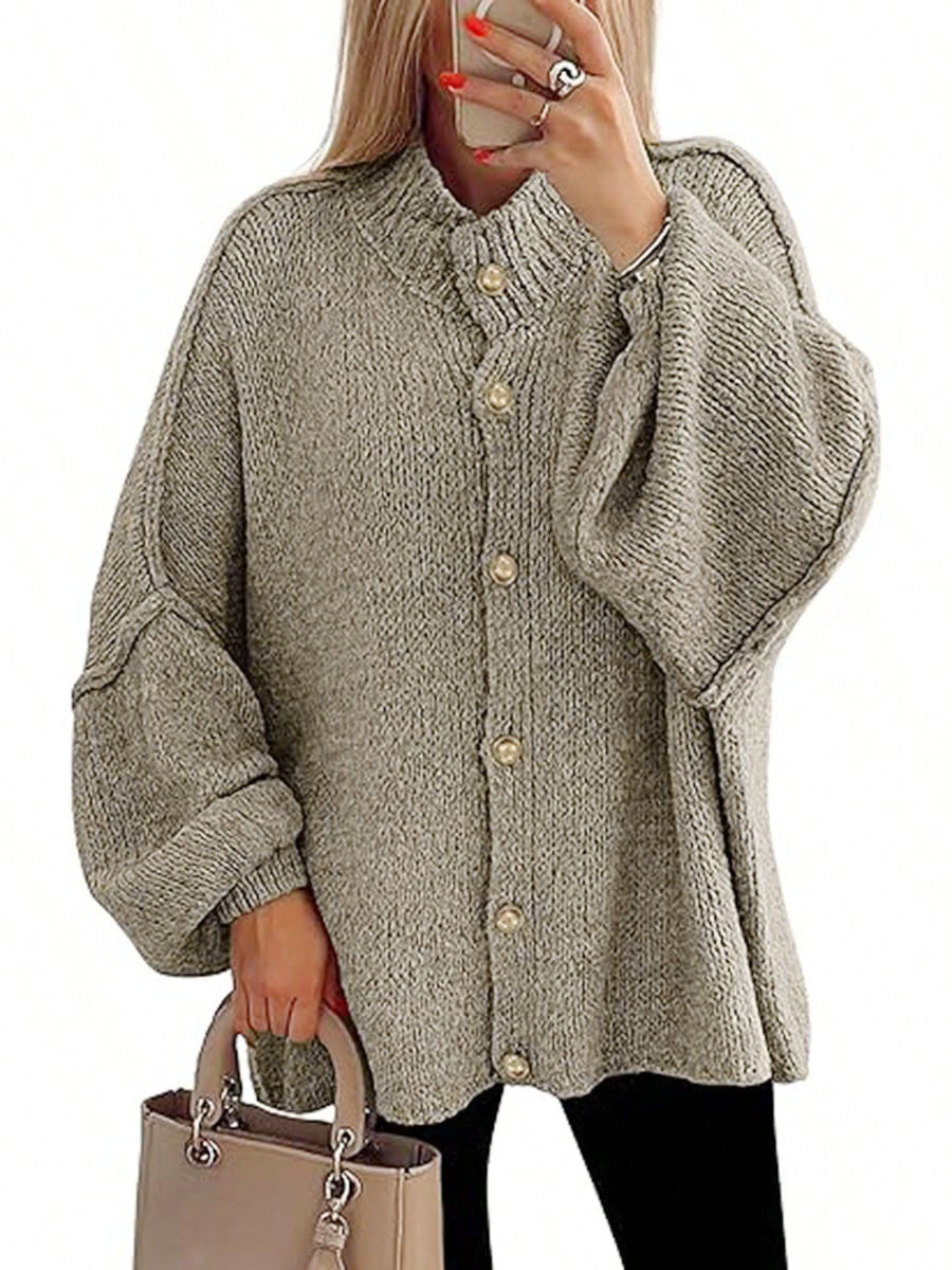 Nofia | Cozy Button Down Long Sleeve Chunky Jacket