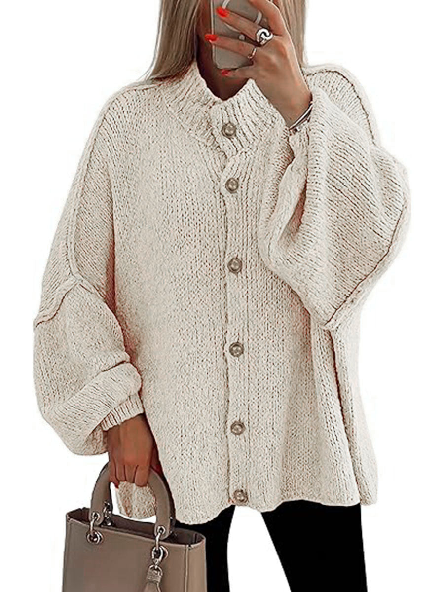 Nofia | Cozy Button Down Long Sleeve Chunky Jacket