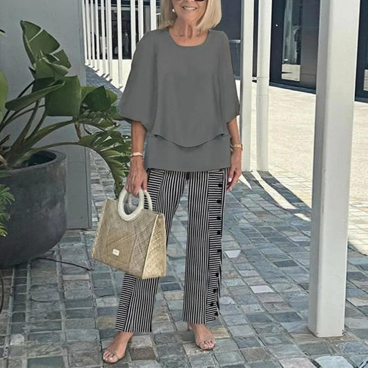 Wenda Effortless Two-Piece Set | Relaxed Top and Wide-Leg Trousers